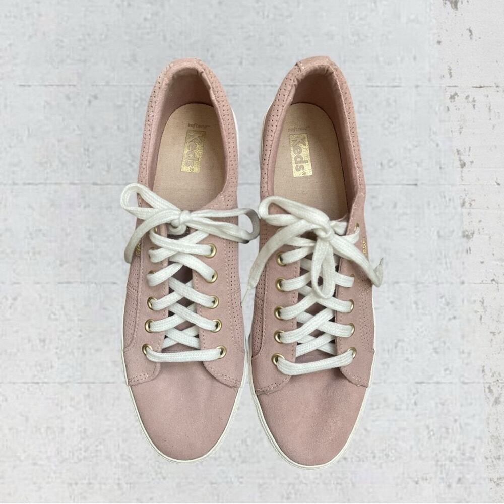 Keds Jump Kick Duo Perf Suede Size 11 Mauve Chunky Sneaker Preppy - Picture 9 of 12